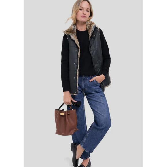 Tuckernuck Emilia Wax Fur Reversible Vest $298 NWT Medium M